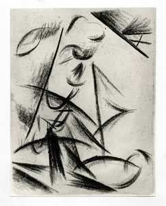 Byggeri, ca. 1914-15 (kul på papir)